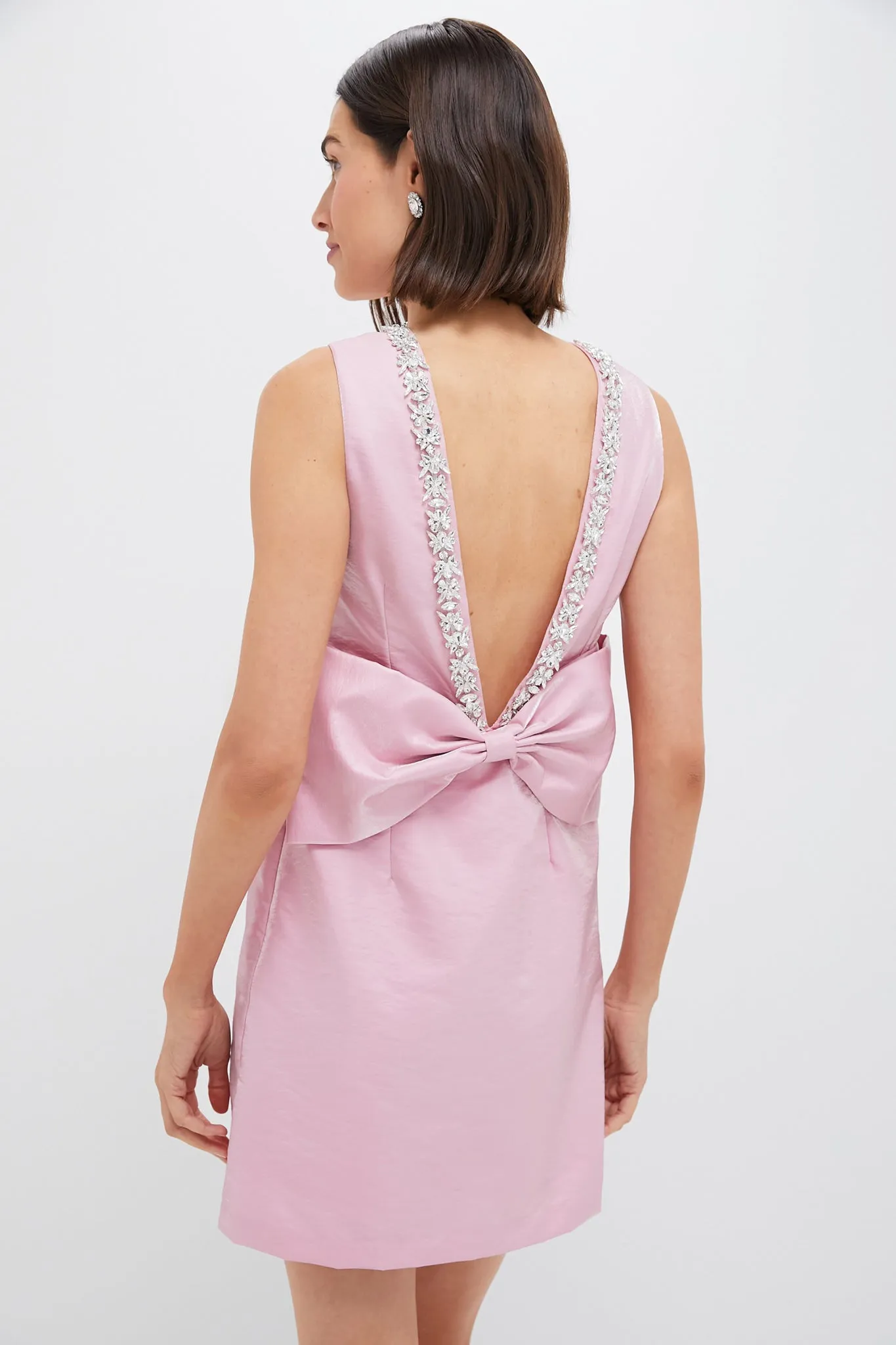 Soft Pink Bow Bella Mini Dress sold by Tuckernuck product image thumbnail 5