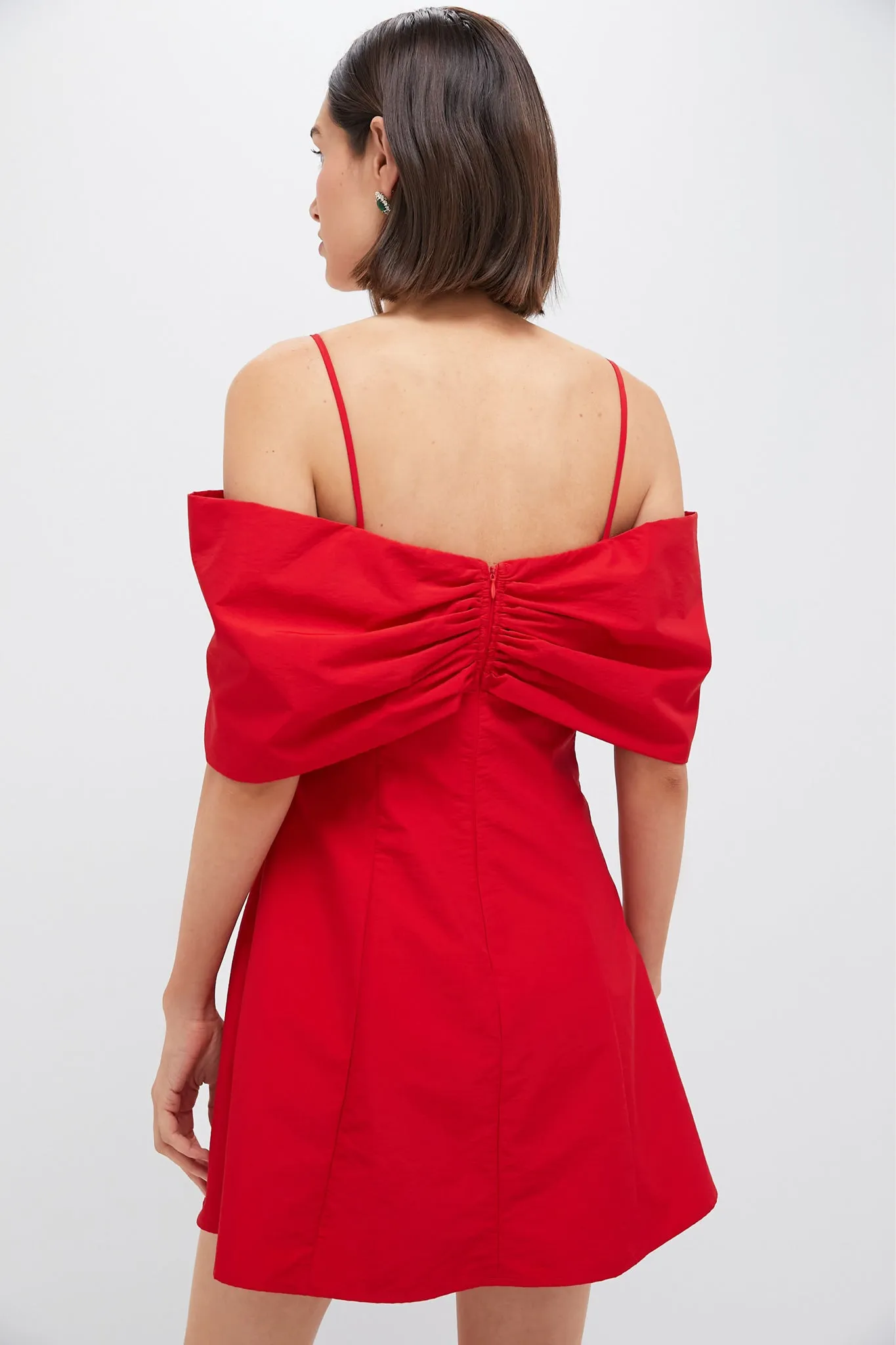 Off-the-Shoulder Red Bow Bates Mini Dress sold by Tuckernuck product image thumbnail 4