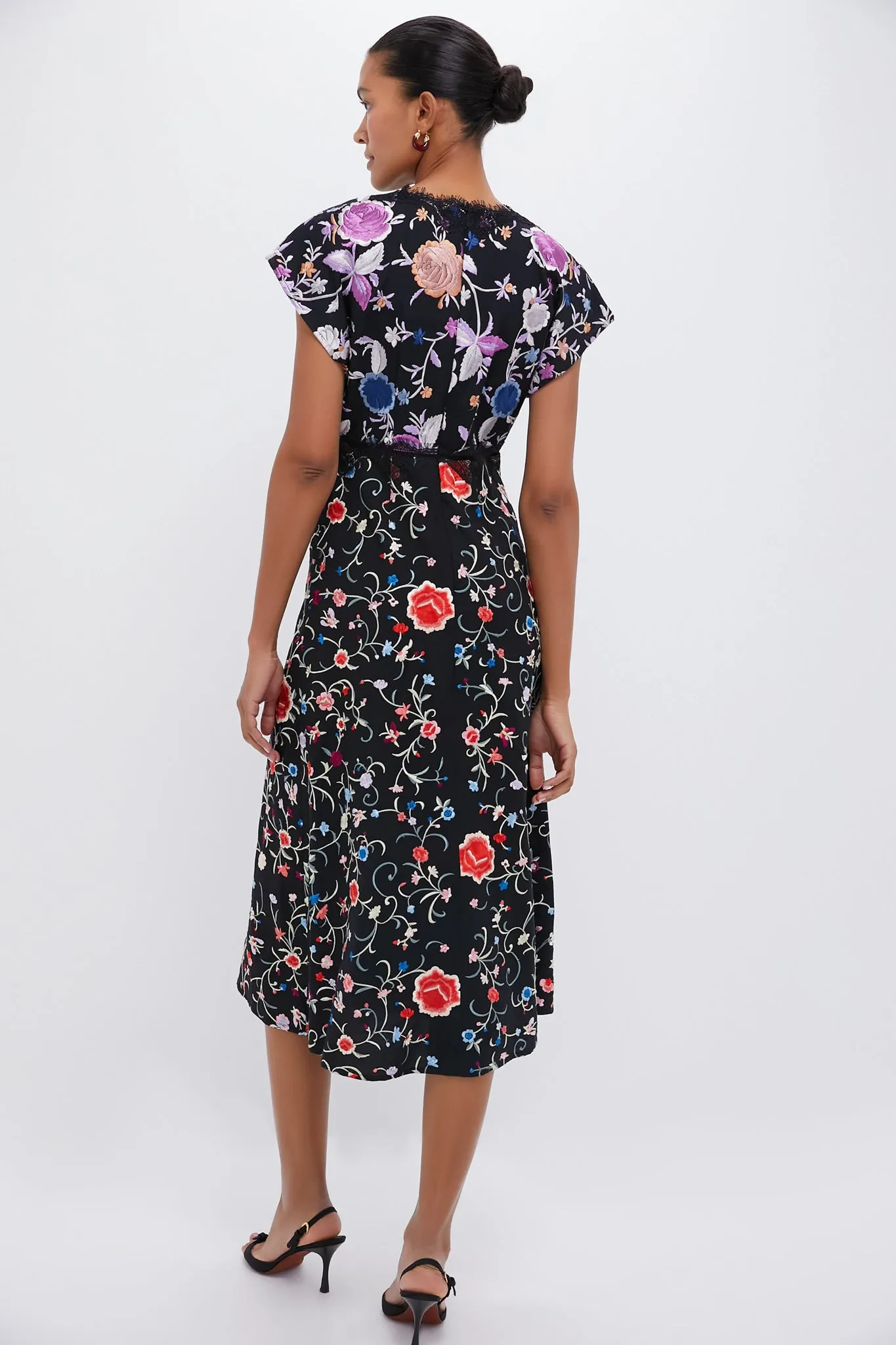 Black Priscilla Embroidery V-Neck Maxi Dress sold by Tuckernuck product image thumbnail 5