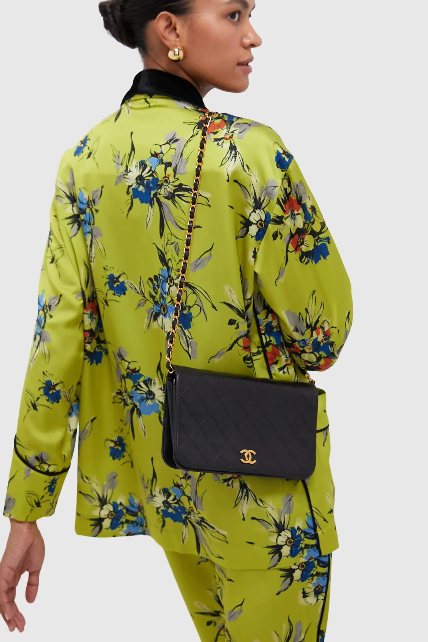 CHANEL Black Medium Vintage Quilted Lambskin Full Flap Bag sold by Tuckernuck product image thumbnail 2