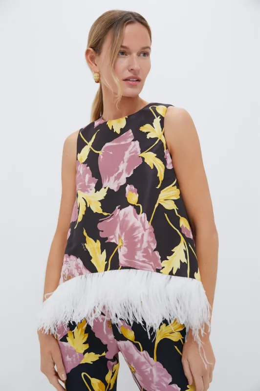 Sylph La Scala Top With Feathers sold by Tuckernuck