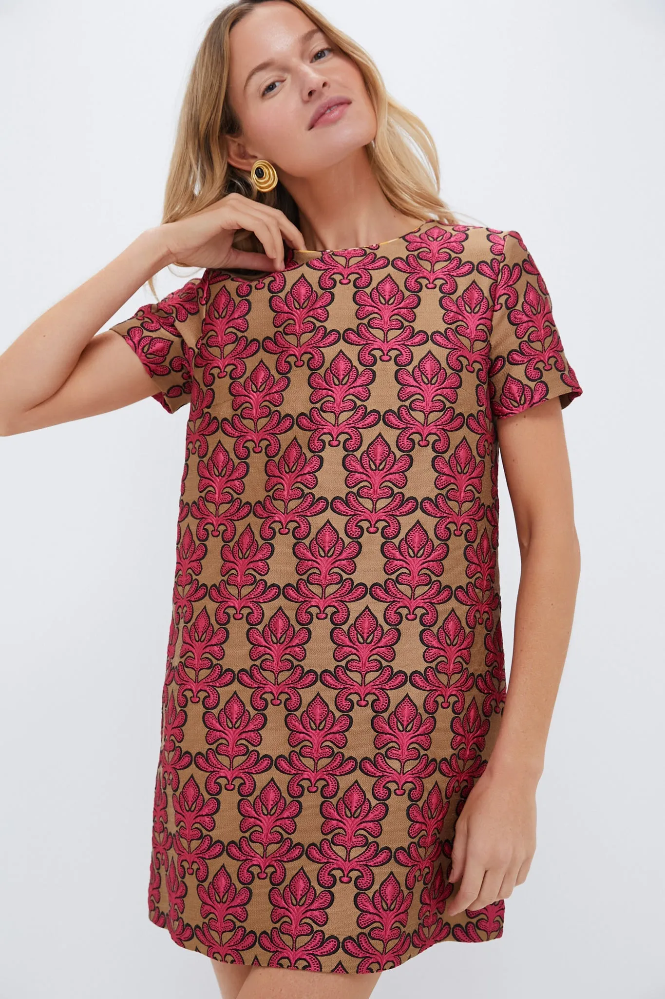 Herald Jacquard Mini Swing Dress sold by Tuckernuck