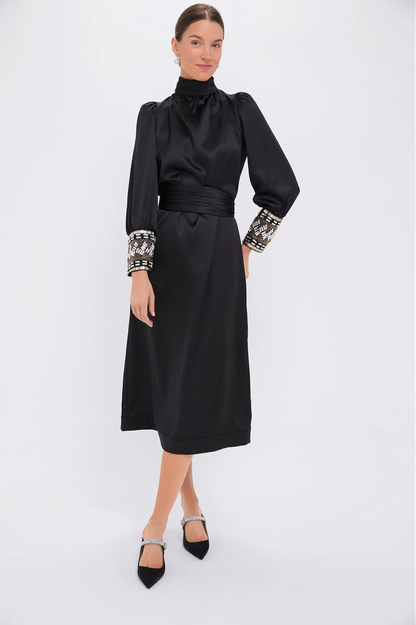 Black Embellished Faven Dress sold by Tuckernuck