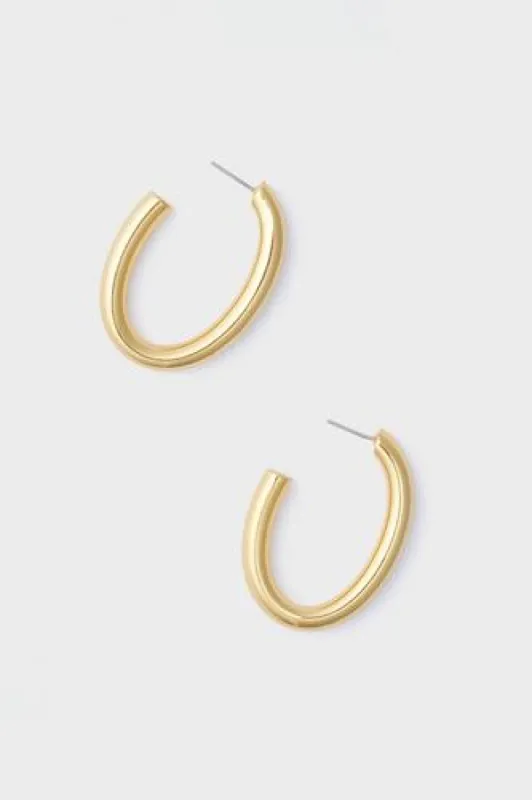 Classic Gold Oval Hoops - Loyalty sold by Tuckernuck