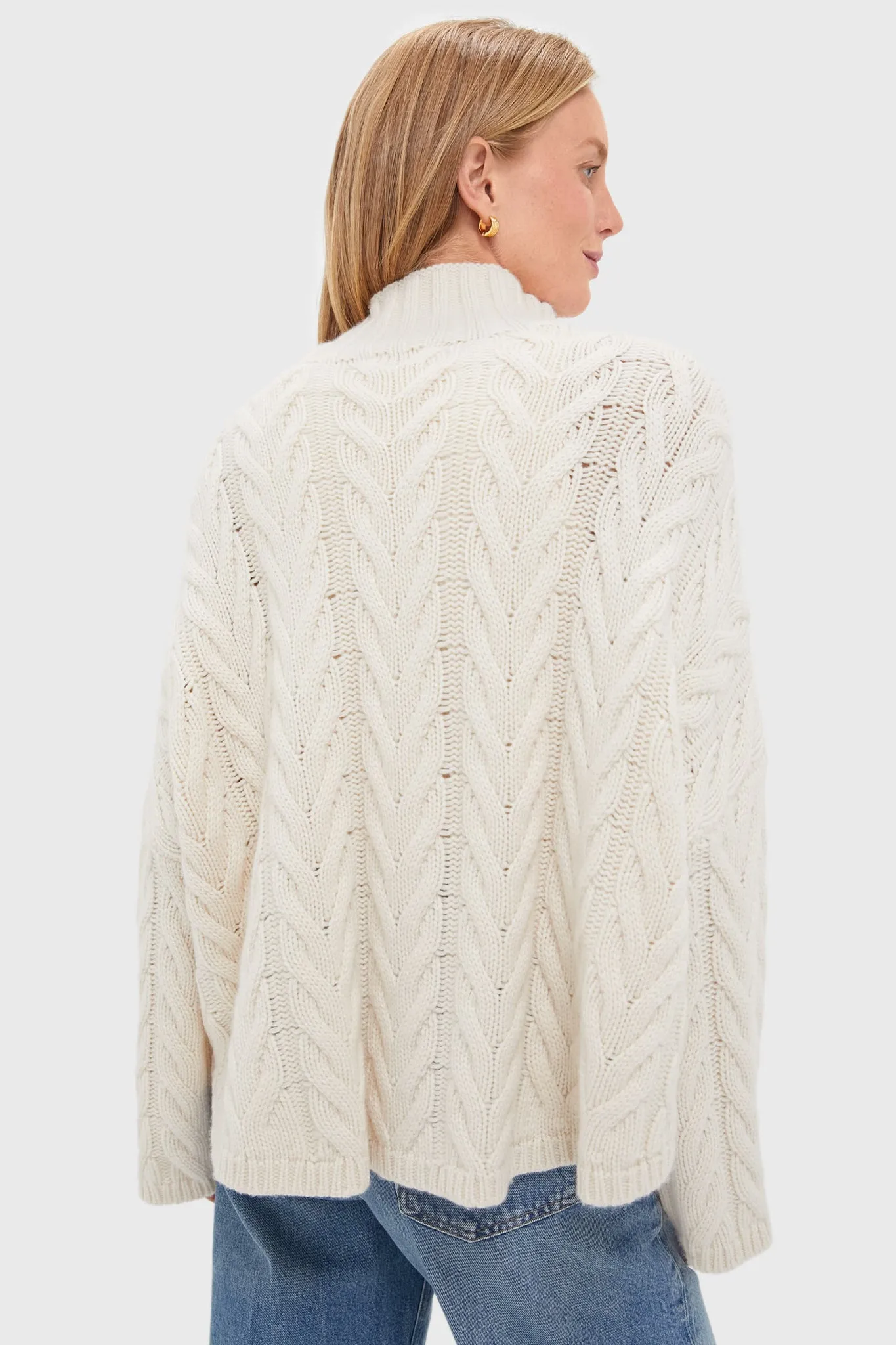 Feather White Cableknit Turtleneck sold by Tuckernuck product image thumbnail 5