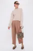 Deep Khaki Bari Crop Trouser sold by Tuckernuck