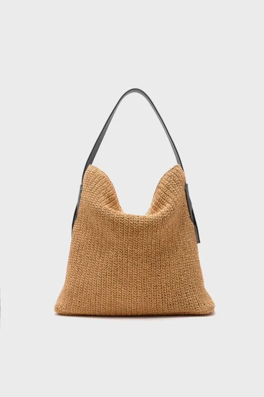 Sand and Black Florent Hobo sold by Tuckernuck