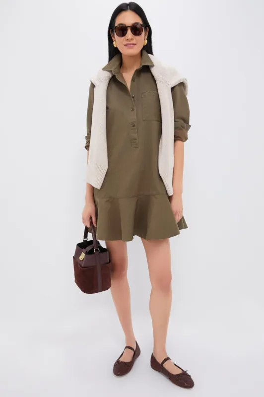 Army Green Chino Callahan Shirt Dress sold by Tuckernuck