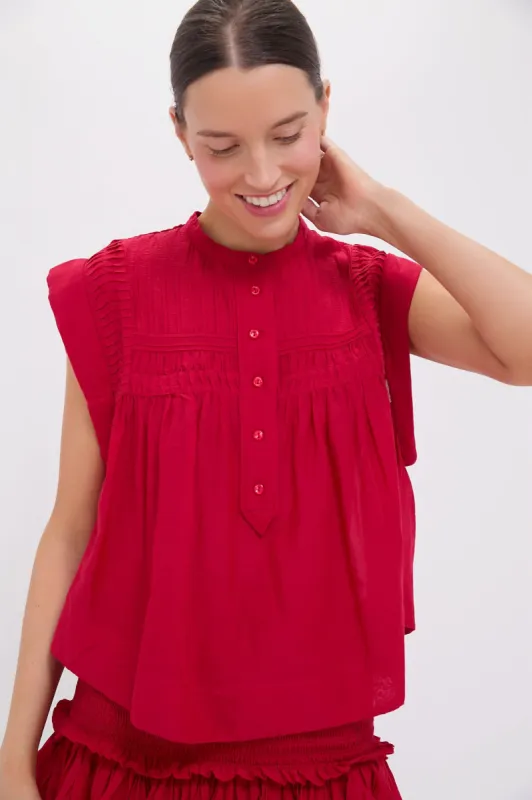 Red Leaza Top sold by Tuckernuck