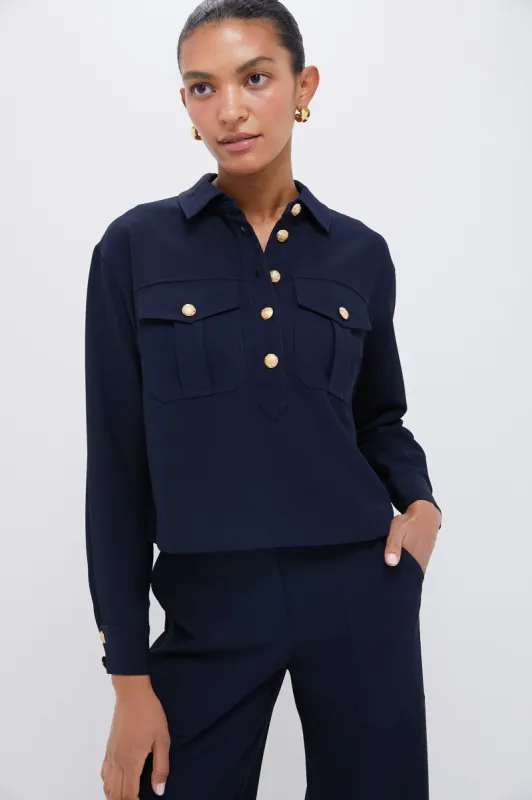 Navy Colvin Top sold by Tuckernuck