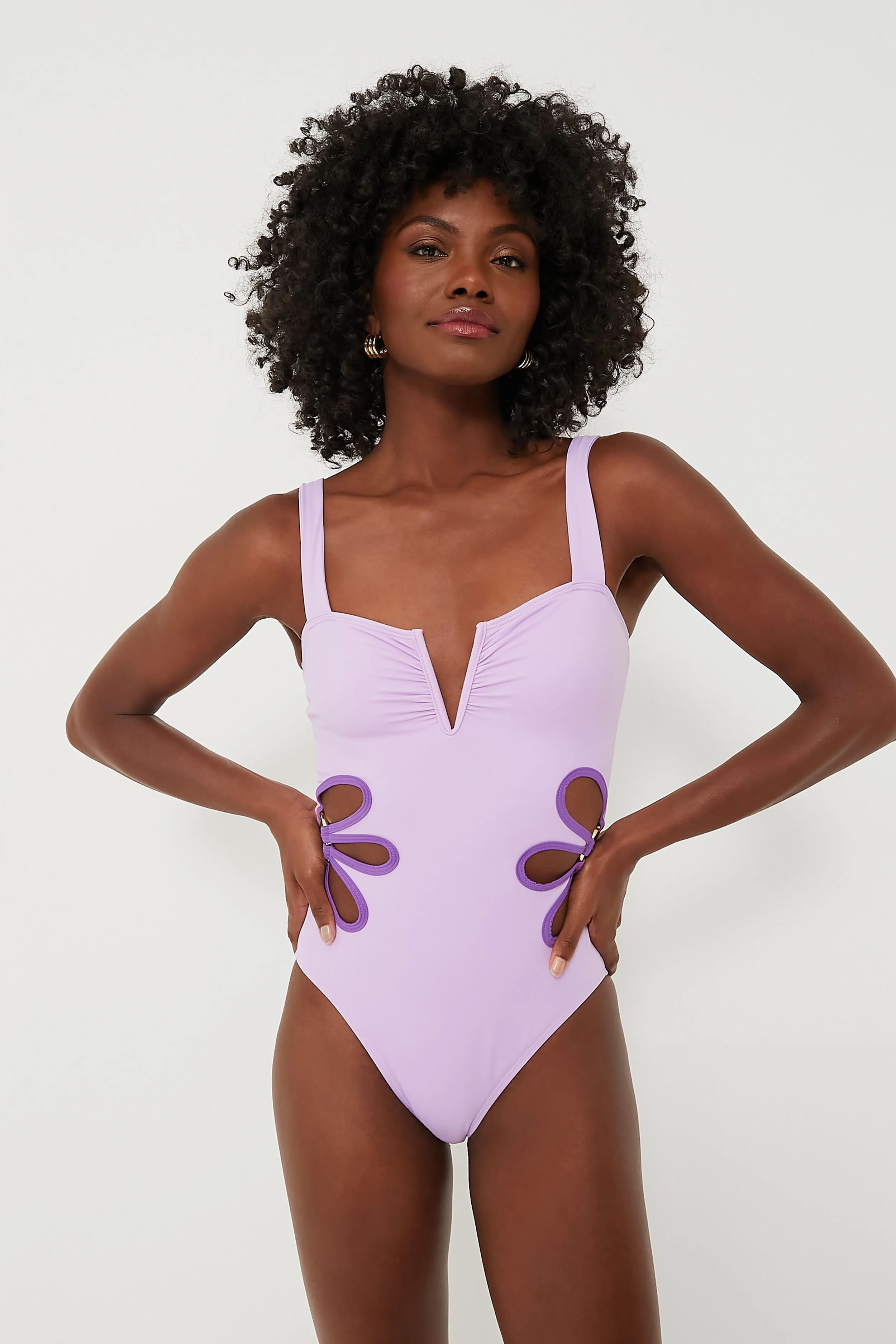 Lilac and Plum Flora One Piece sold by Tuckernuck