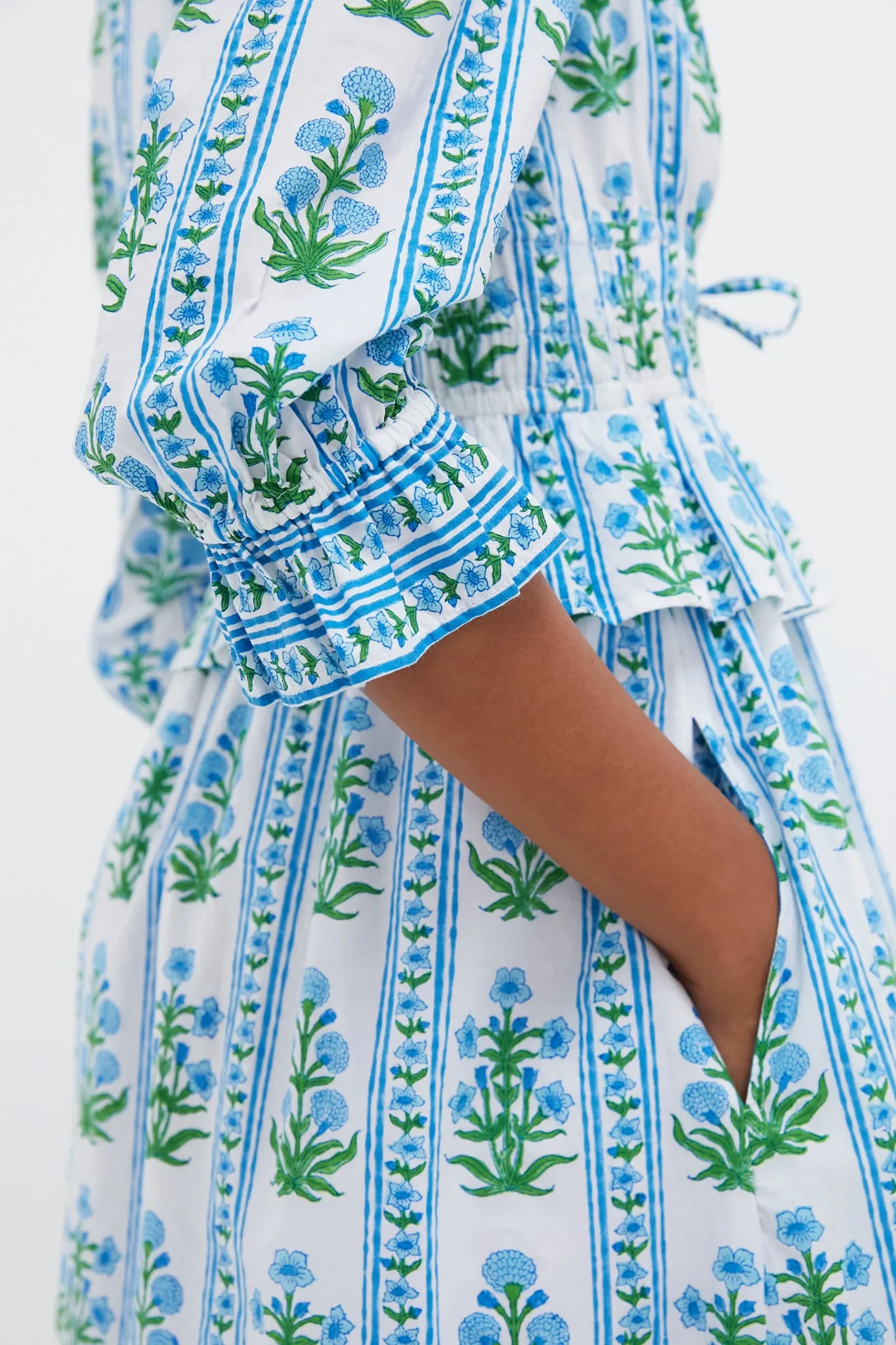 Indigo Border Melanie Dress sold by Tuckernuck product image thumbnail 5