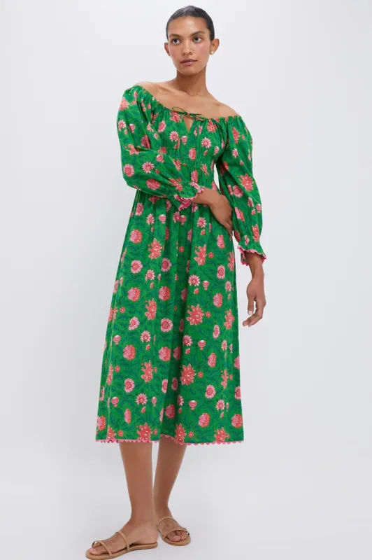 Emerald Jungle Hampi Dress sold by Tuckernuck