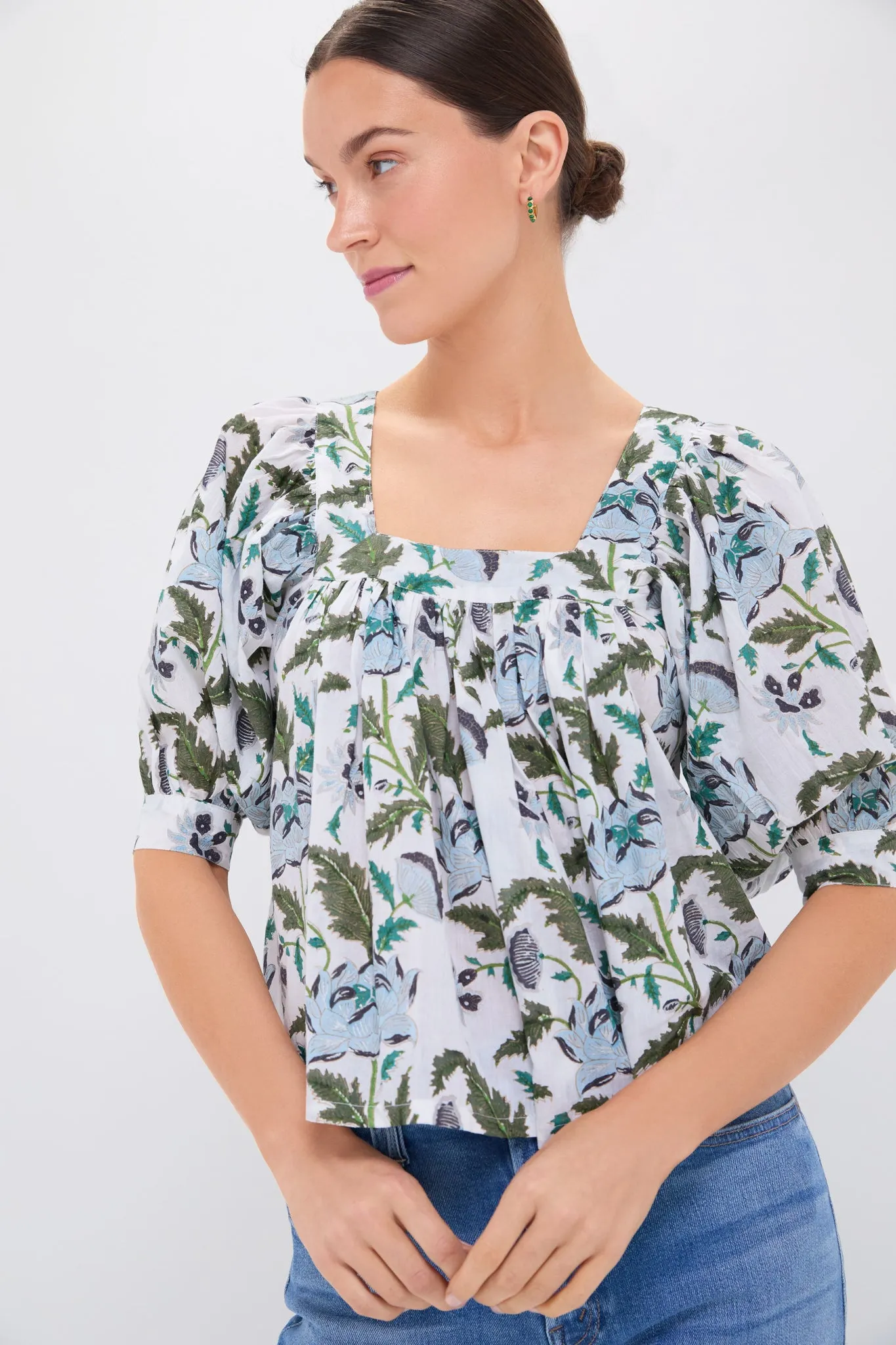 Deep Slate Green Viti Top sold by Tuckernuck