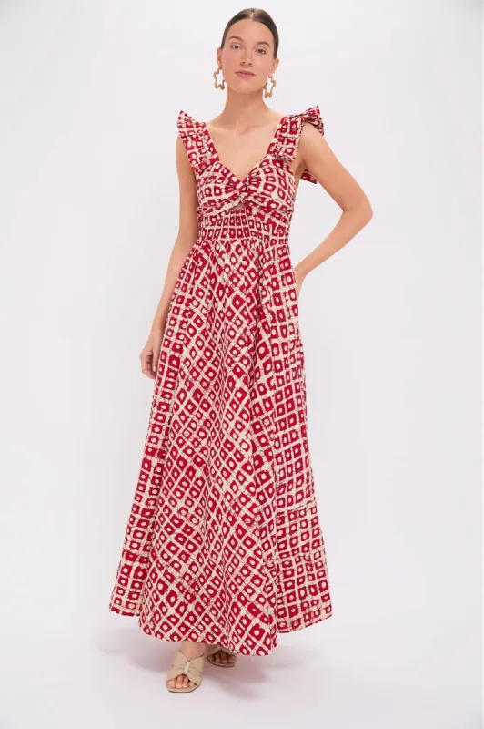 Red Ibukun Dress sold by Tuckernuck