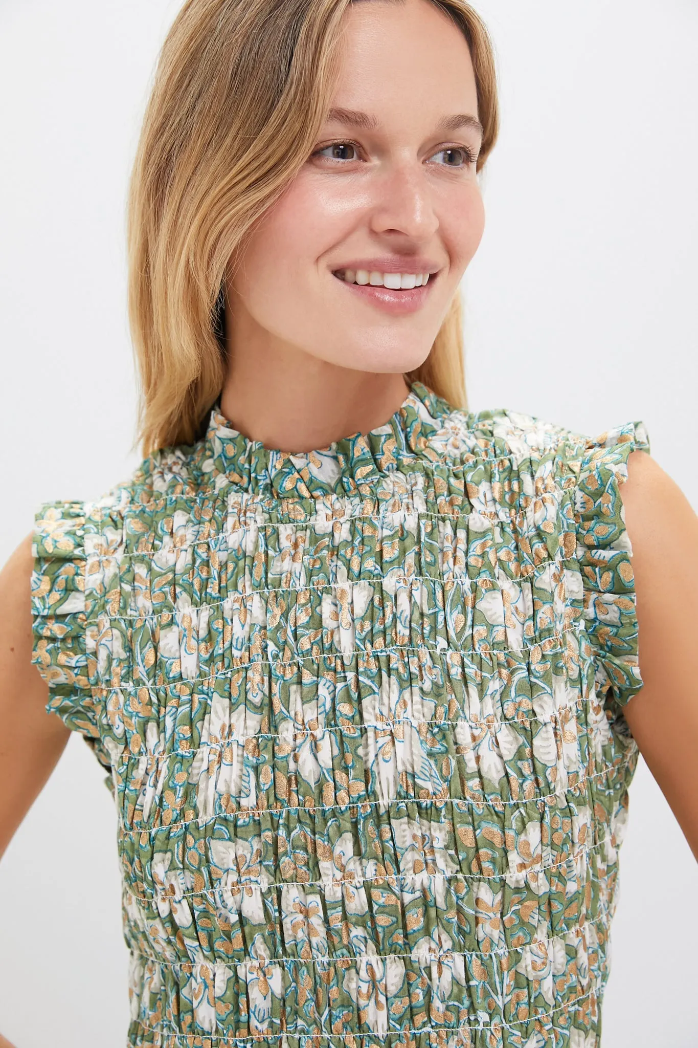 Ivy Olive Sleeveless Smocked Maxi Dress sold by Tuckernuck product image thumbnail 5