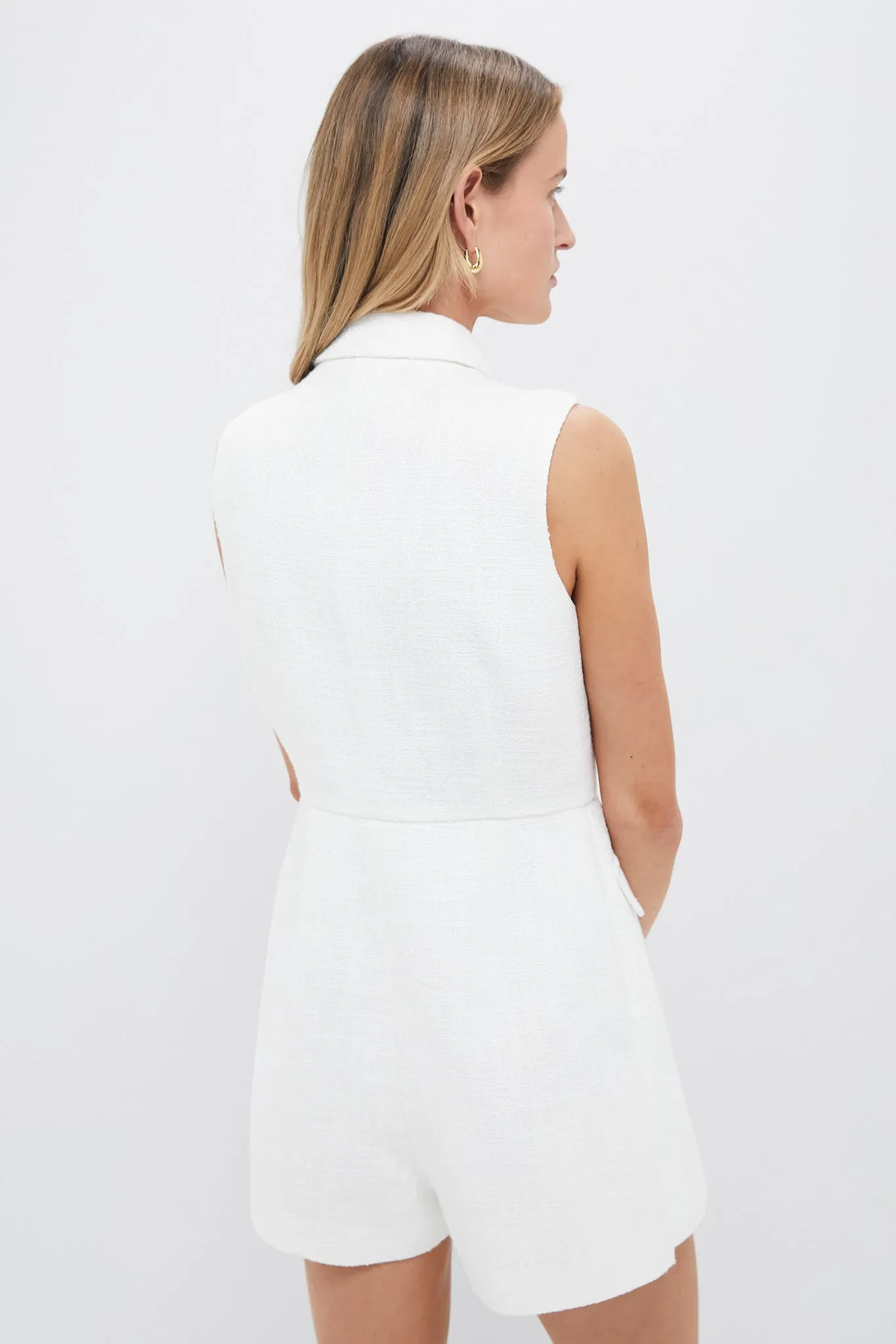 White Tweed Campbell Romper sold by Tuckernuck product image thumbnail 4