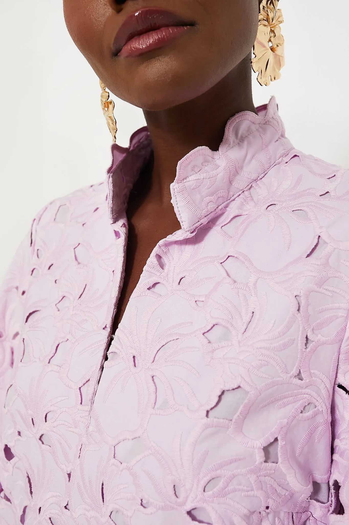 Lilac Floral Lace Clarice Dress sold by Tuckernuck product image thumbnail 3