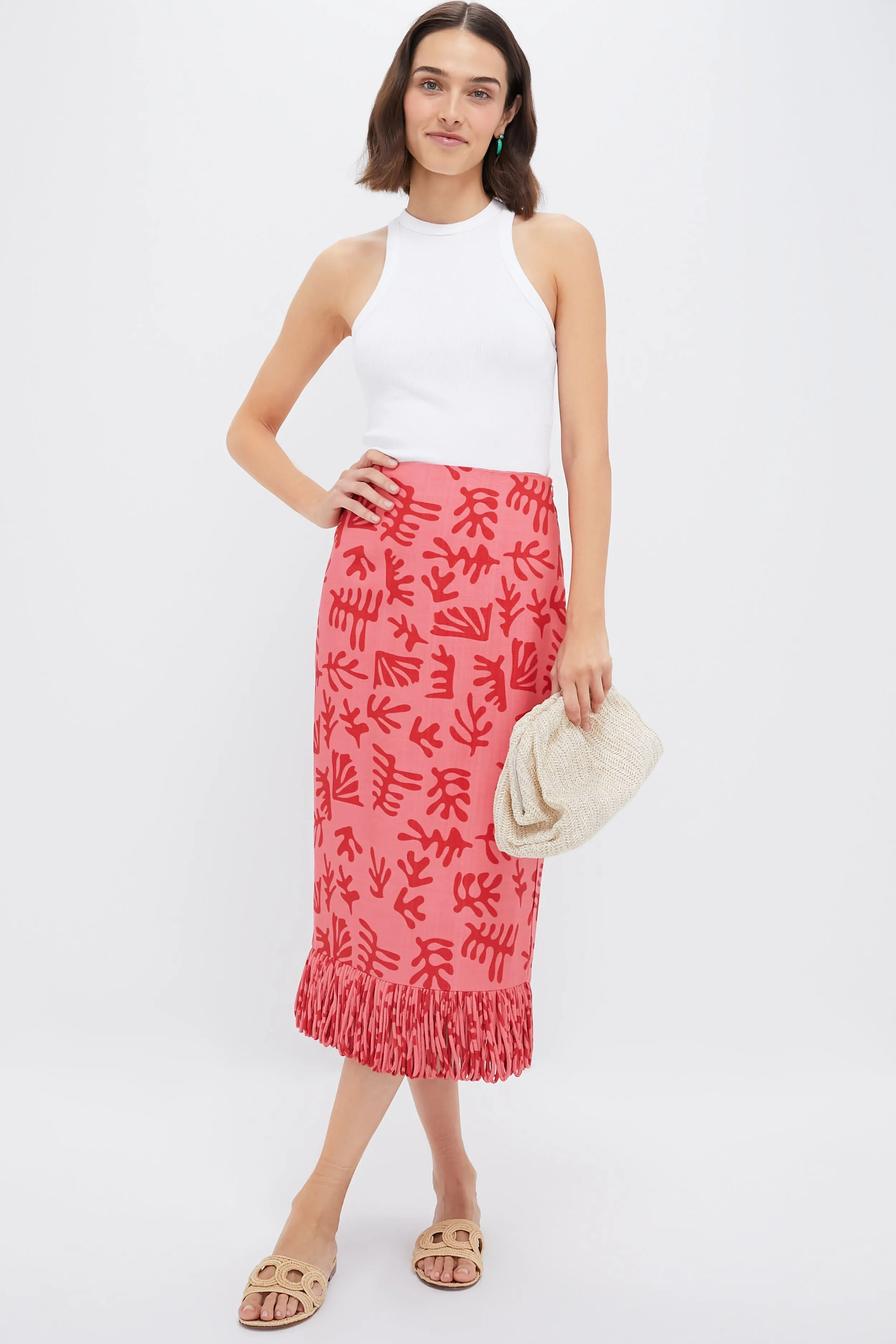 Coral & Red Reef Print Cozumel Skirt sold by Tuckernuck product image thumbnail 2