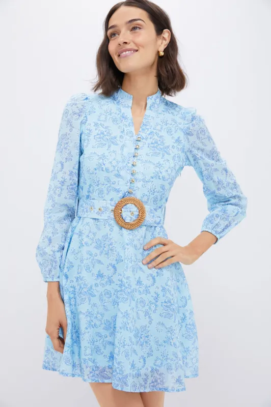 Baroque Floral Belted Long Sleeve Flare Tunic sold by Tuckernuck