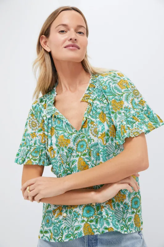 Lagoon Wildflower Cassis Top sold by Tuckernuck