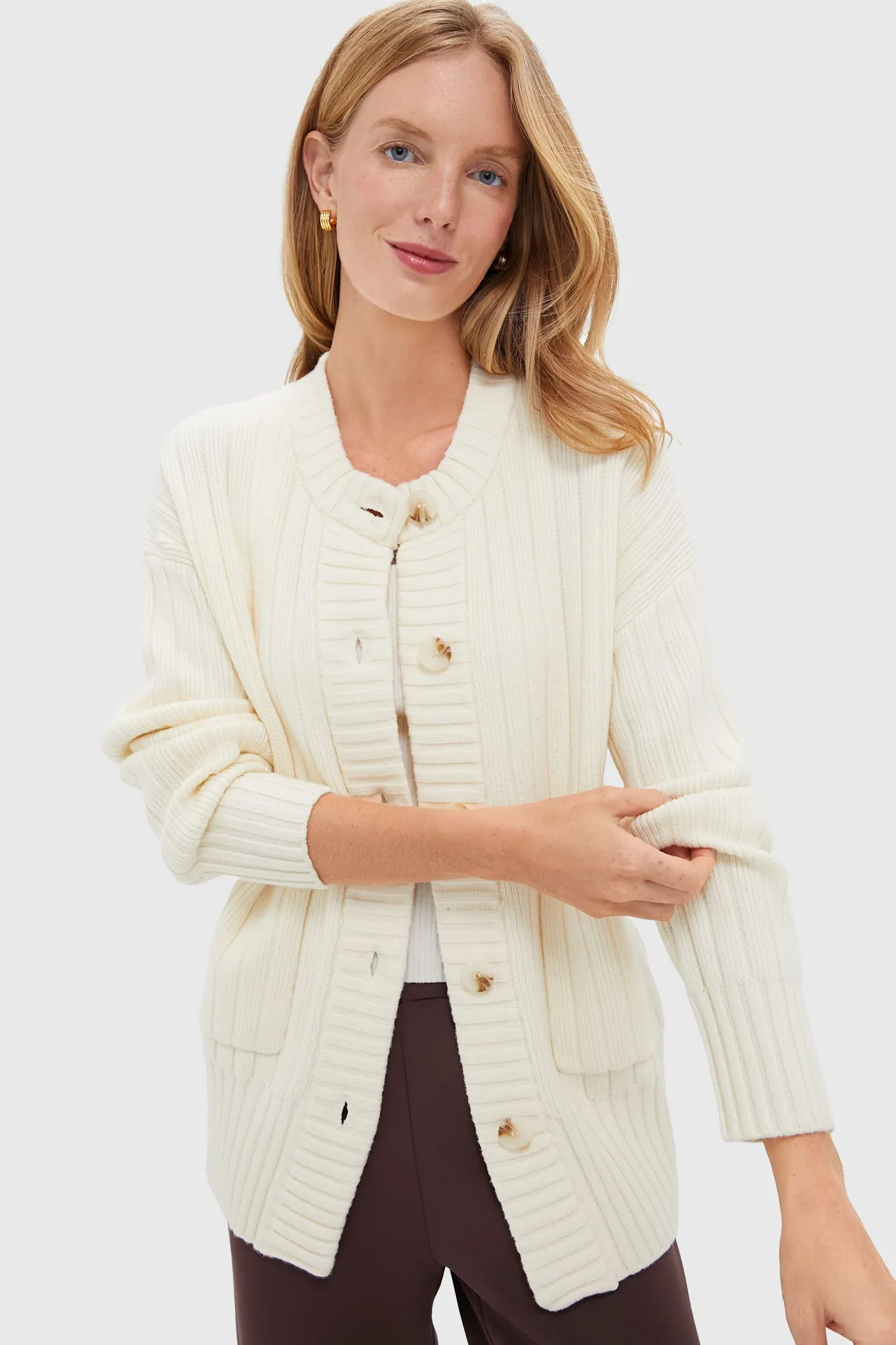 Egret Pensdale Relaxed Knit Jacket sold by Tuckernuck