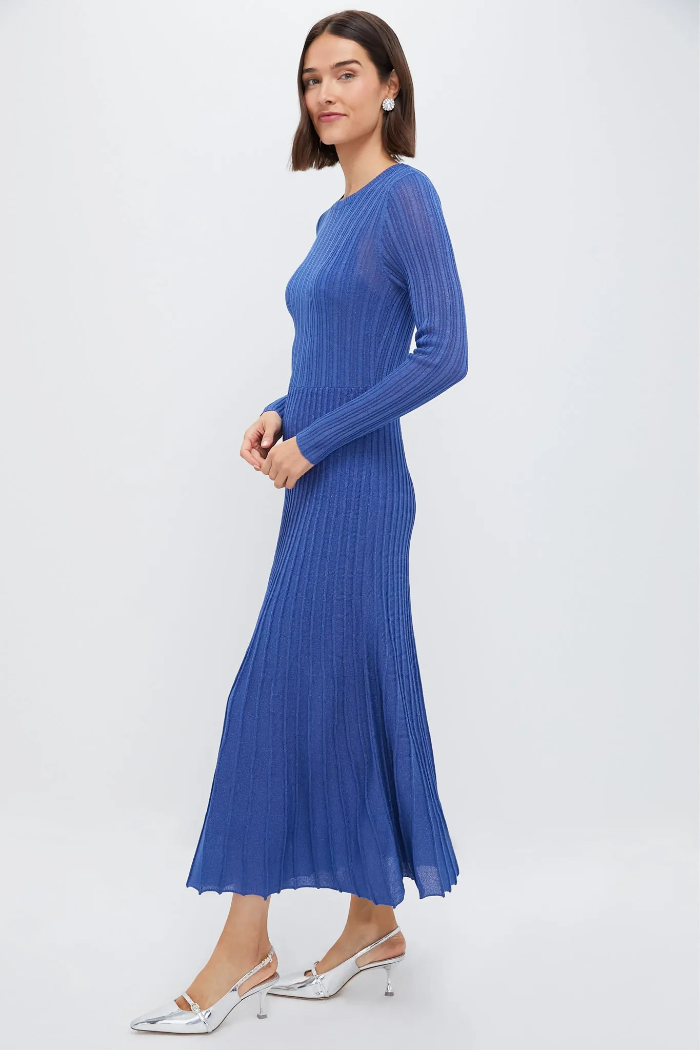 Cobalt Shimmer Knit Cammie Maxi Dress sold by Tuckernuck product image thumbnail 3