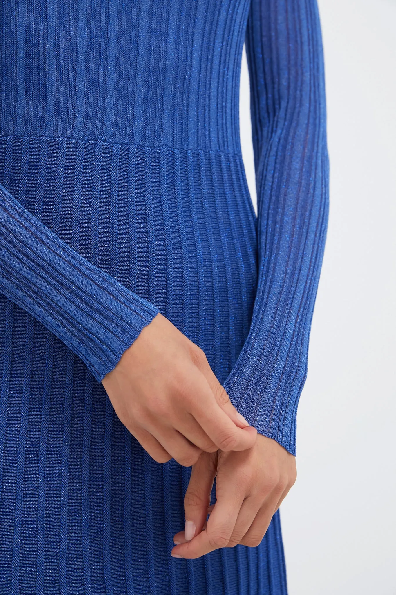 Cobalt Shimmer Knit Cammie Maxi Dress sold by Tuckernuck product image thumbnail 5