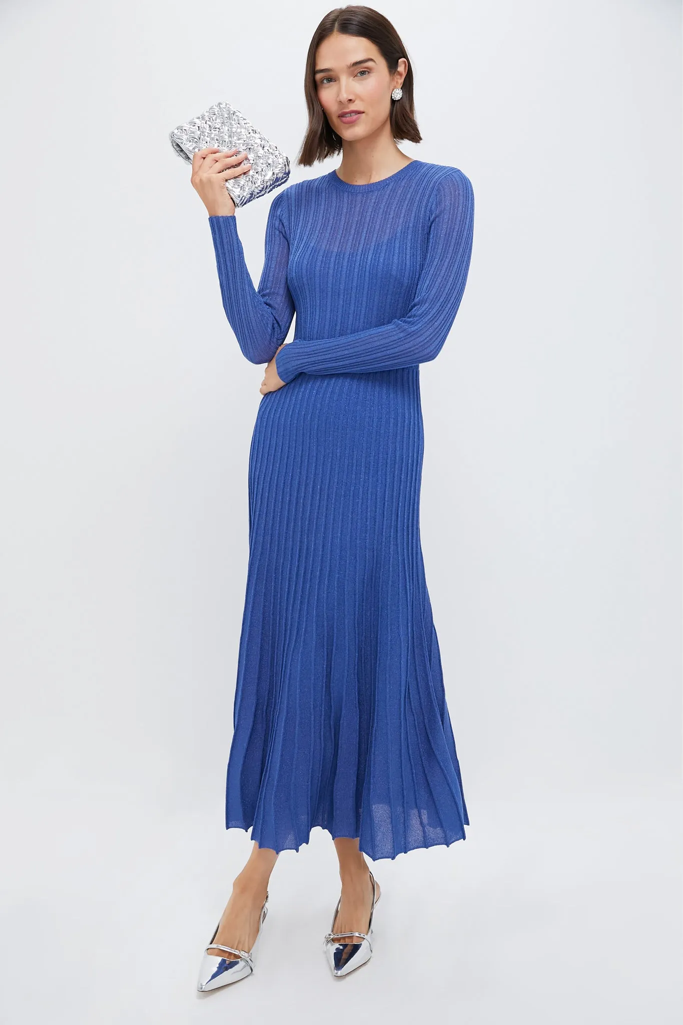 Cobalt Shimmer Knit Cammie Maxi Dress sold by Tuckernuck product image thumbnail 2