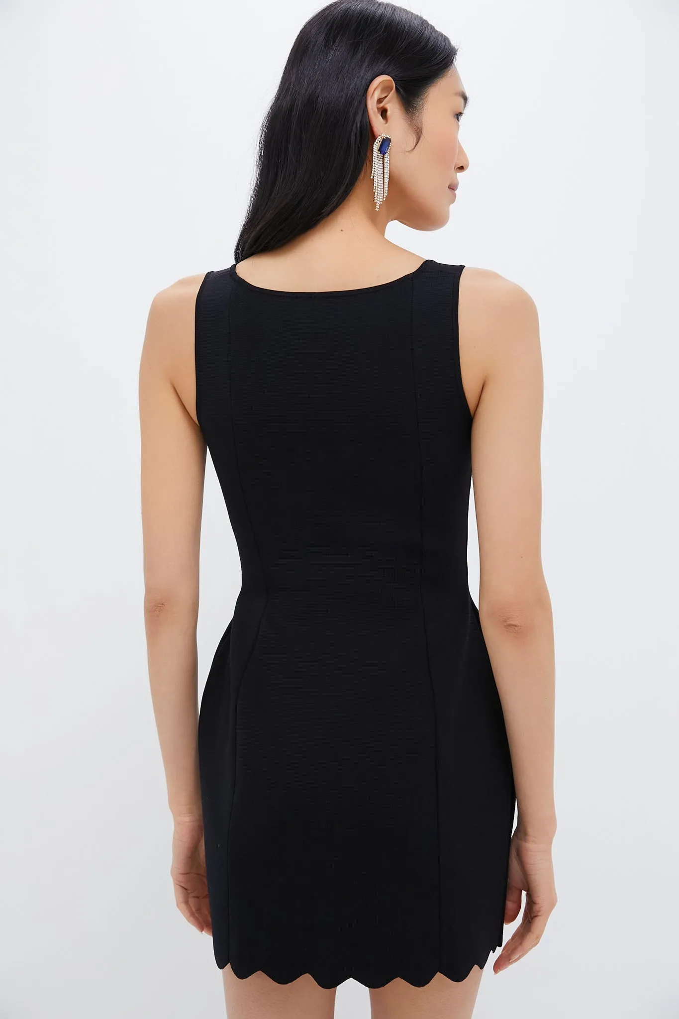 Black Fia Crepe Mini Dress sold by Tuckernuck product image thumbnail 4