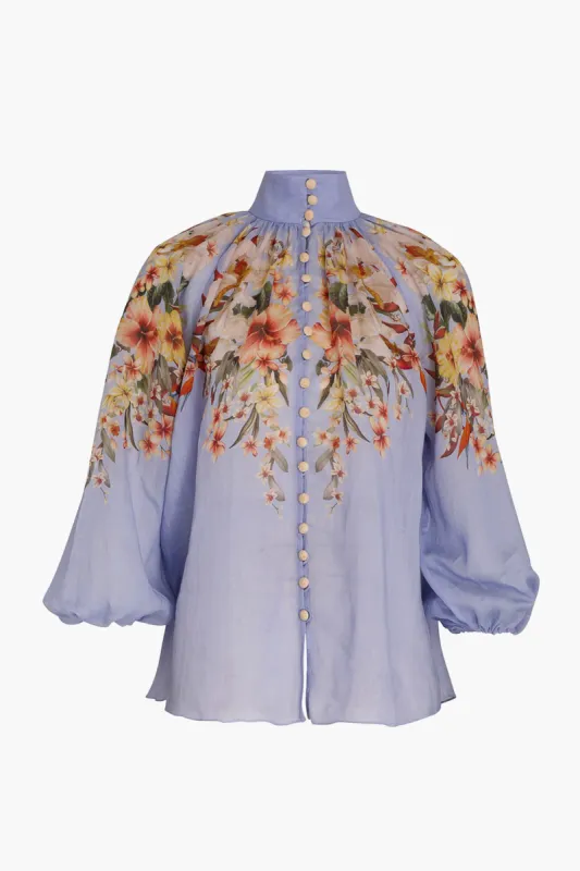 Blue Palm Lexi Billow Blouse sold by Tuckernuck