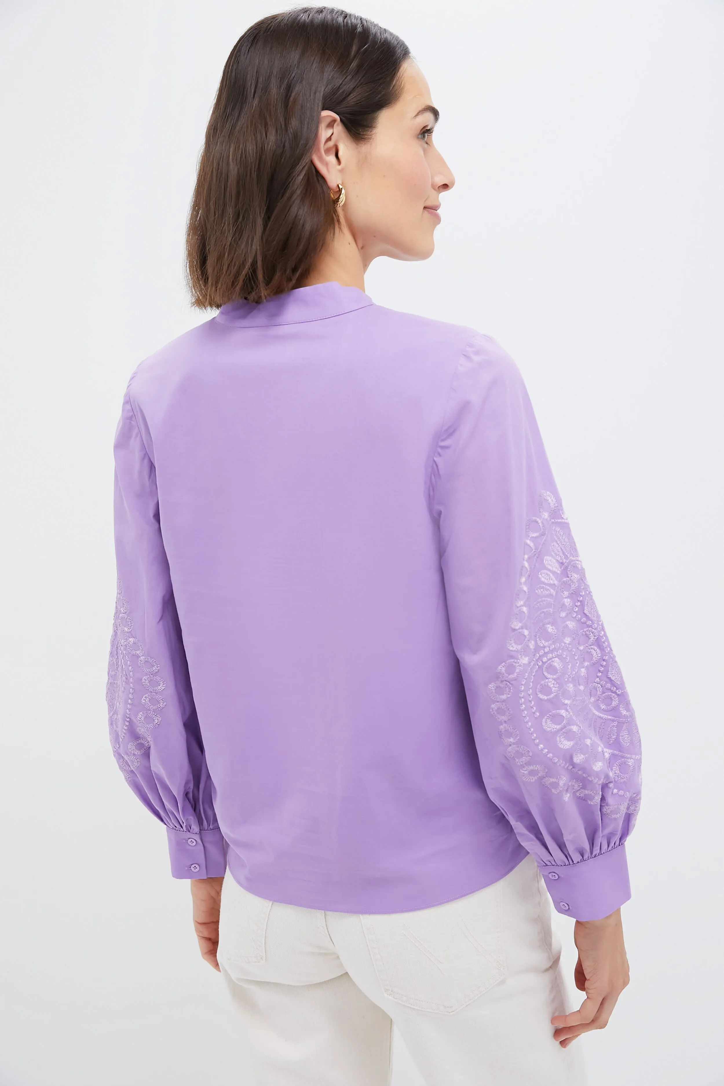 Lavender Embroidered Wisteria Blouse sold by Tuckernuck product image thumbnail 5