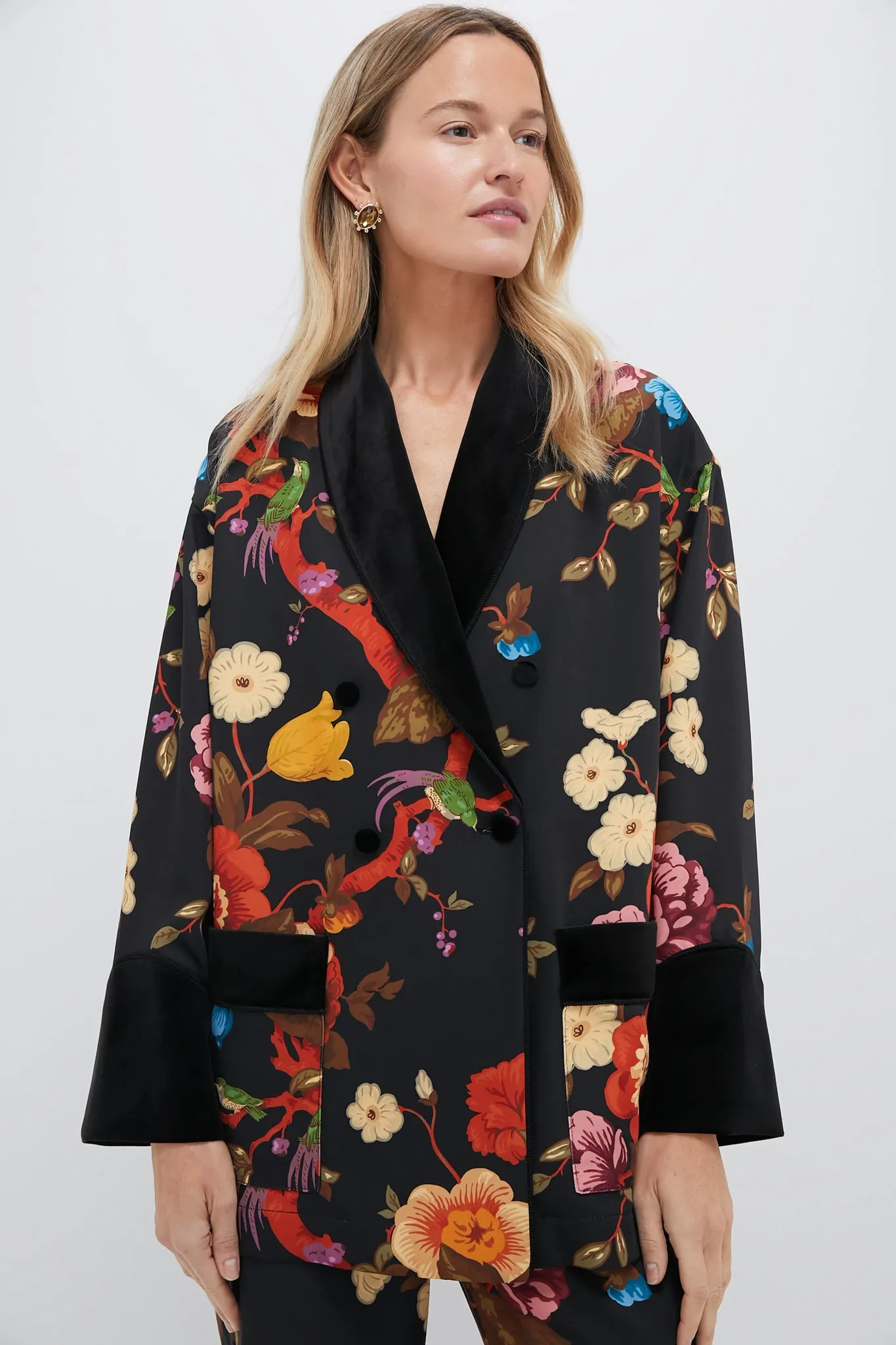 Baroque Floral Smoking Jacket sold by Tuckernuck