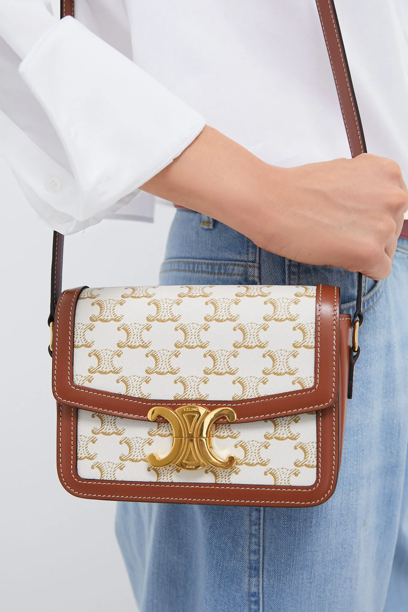 CELINE Coated Canvas Teen Triomphe Shoulder Bag sold by Tuckernuck product image thumbnail 2