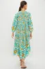 Lagoon Wildflower Long Sleeve Salty Paloma Caftan sold by Tuckernuck