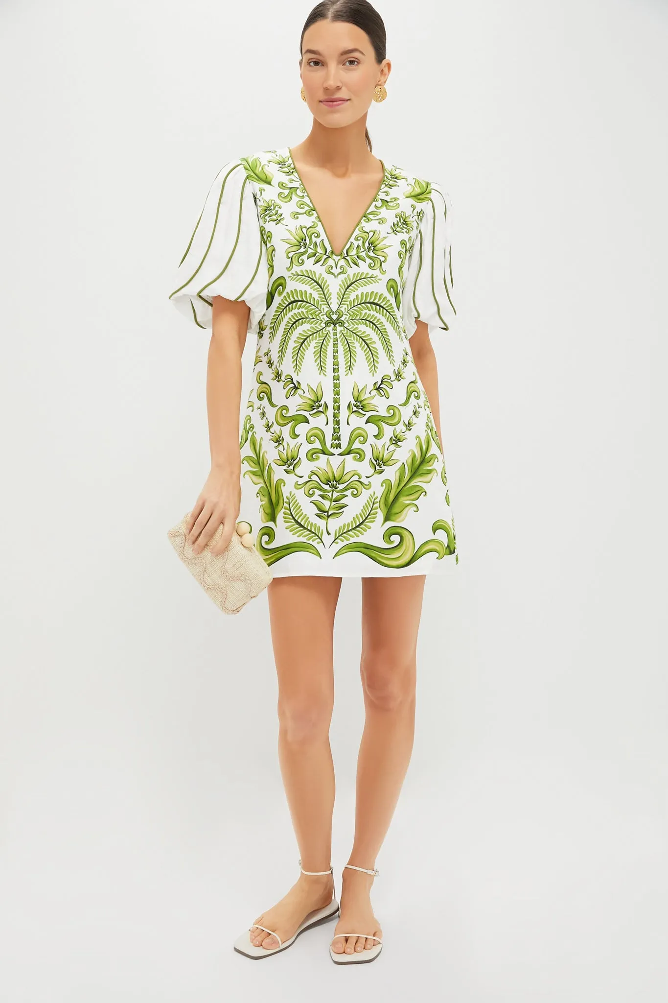 Off White V-Neck Milani Short Sleeve Mini Dress sold by Tuckernuck product image thumbnail 2