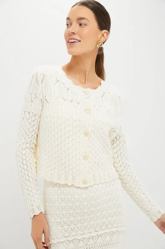 Ecru Crochet Cardigan sold by Tuckernuck