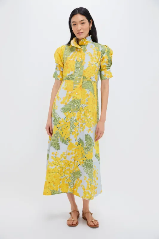 Yellow Storm Blue Venetia Midi Dress sold by Tuckernuck