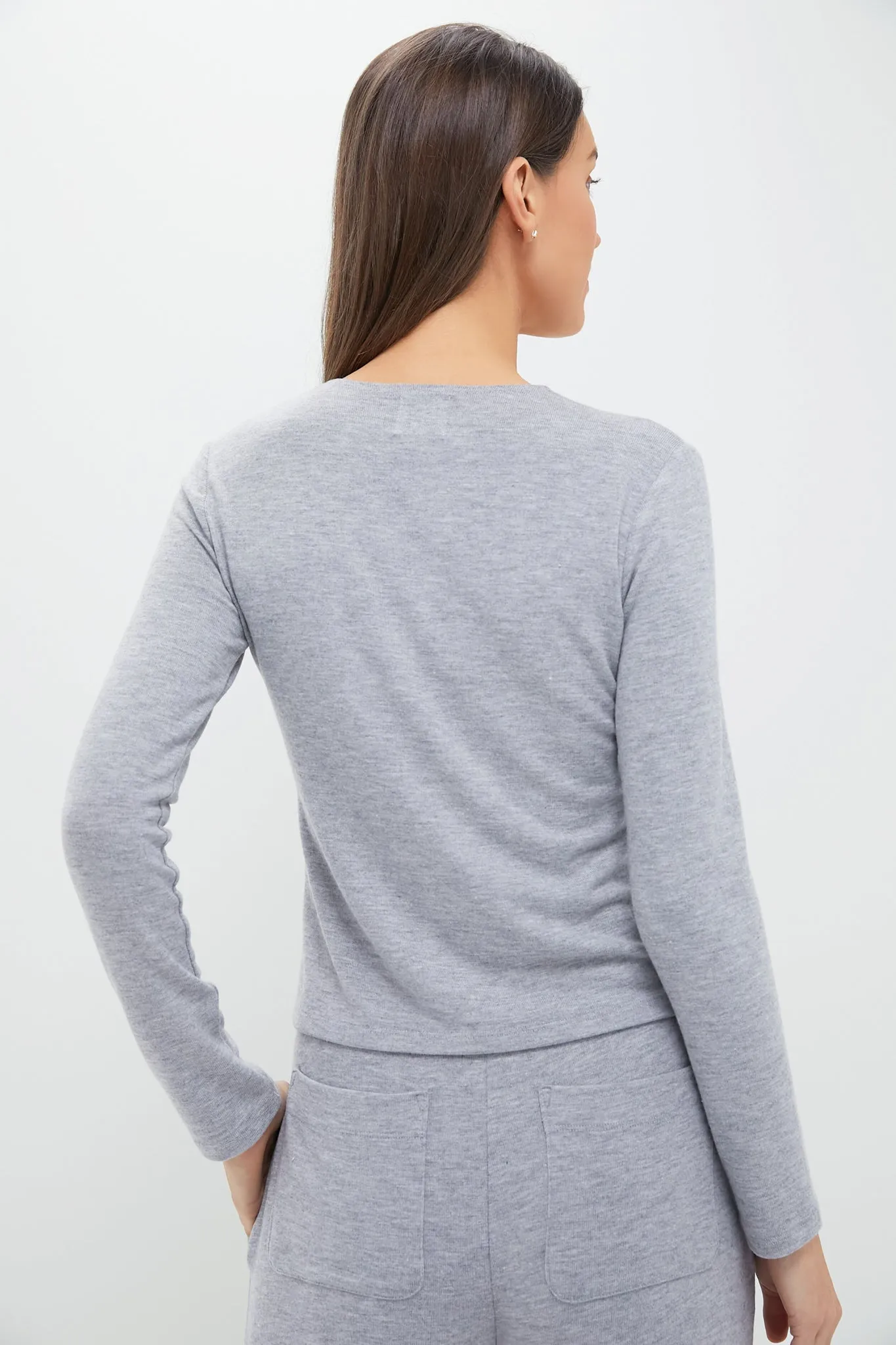 Grey Melange Lauren Classic Cardigan sold by Tuckernuck product image thumbnail 4