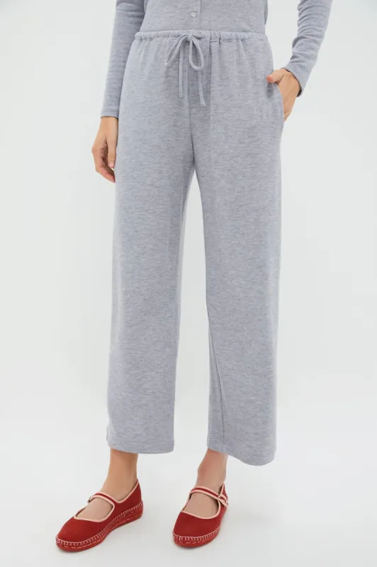 Grey Melange Lauren Crop Drawstring Pants sold by Tuckernuck