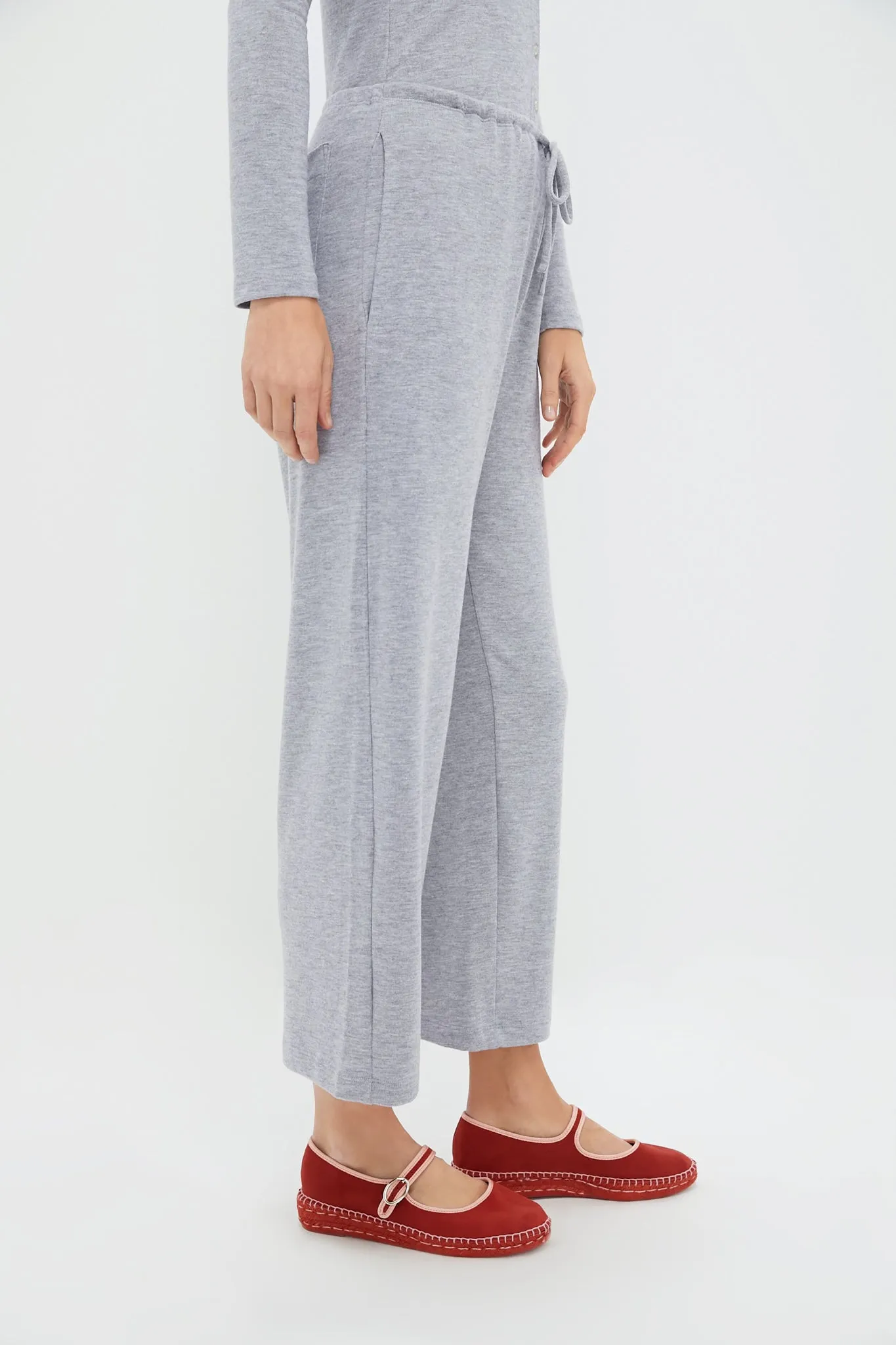 Grey Melange Lauren Crop Drawstring Pants sold by Tuckernuck product image thumbnail 3