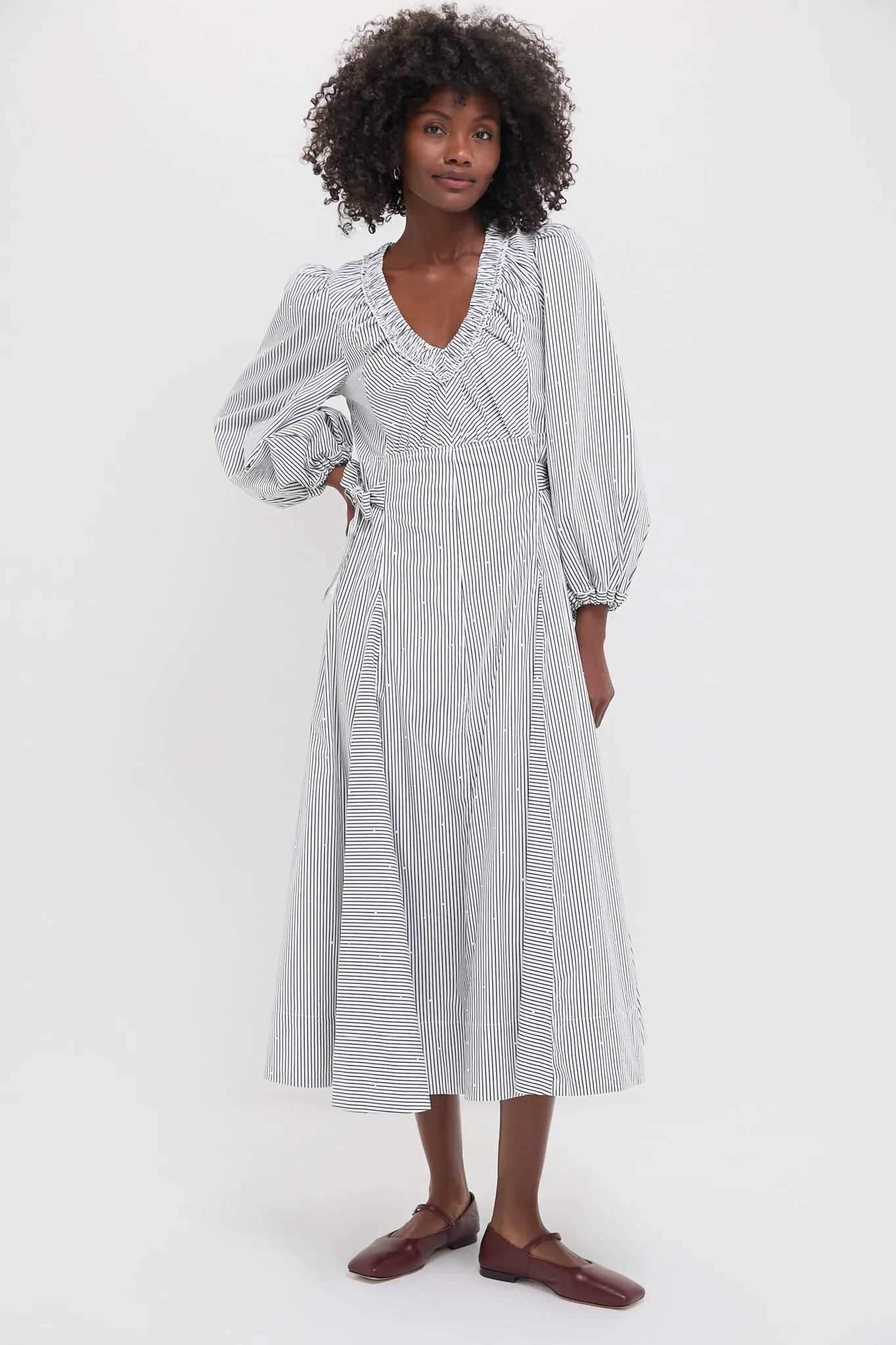 Embellished Croquet Stripe Vera Dress sold by Tuckernuck