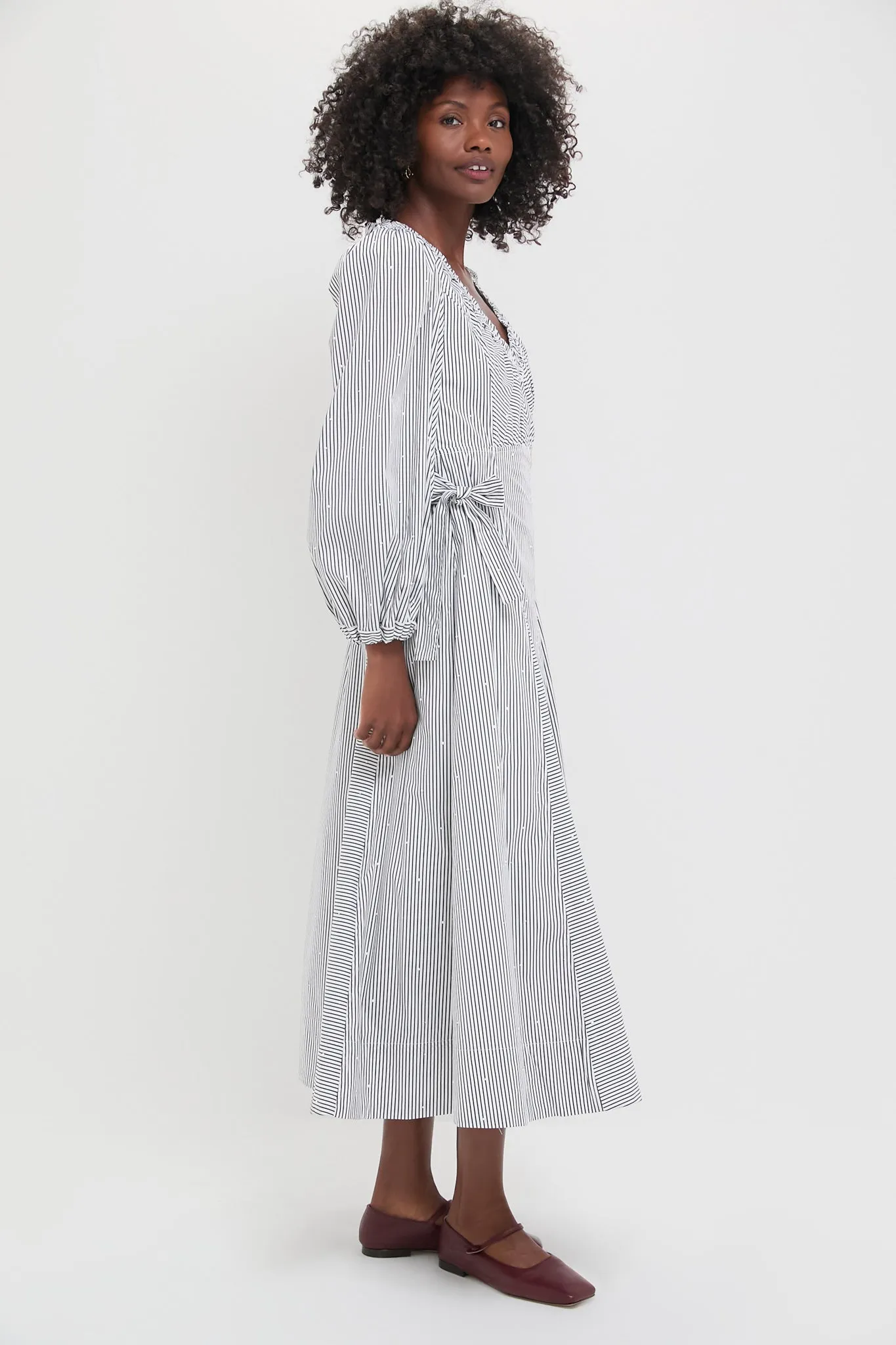 Embellished Croquet Stripe Vera Dress sold by Tuckernuck product image thumbnail 3