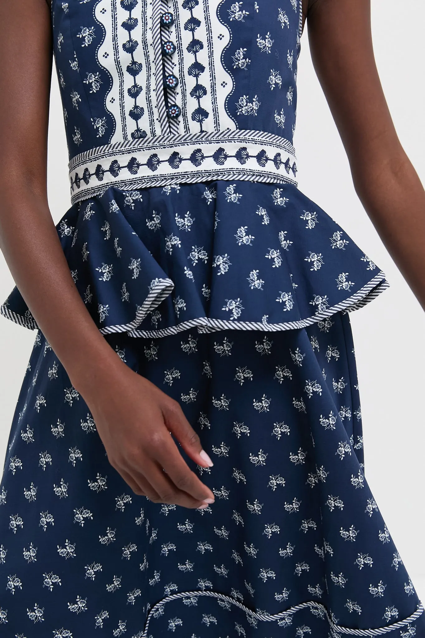 Blue Ditsy Floral Lacey Dress sold by Tuckernuck product image thumbnail 5