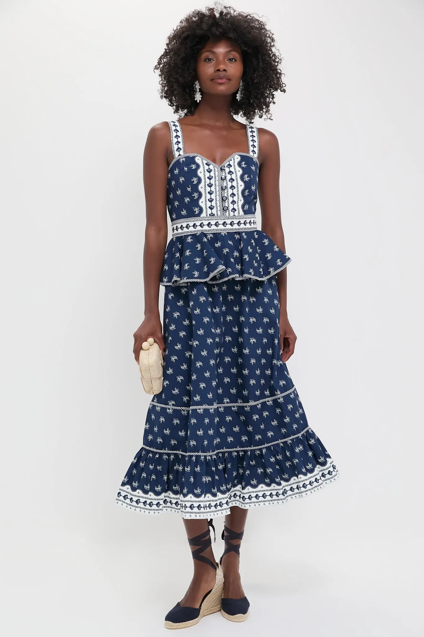 Blue Ditsy Floral Lacey Dress sold by Tuckernuck product image thumbnail 2