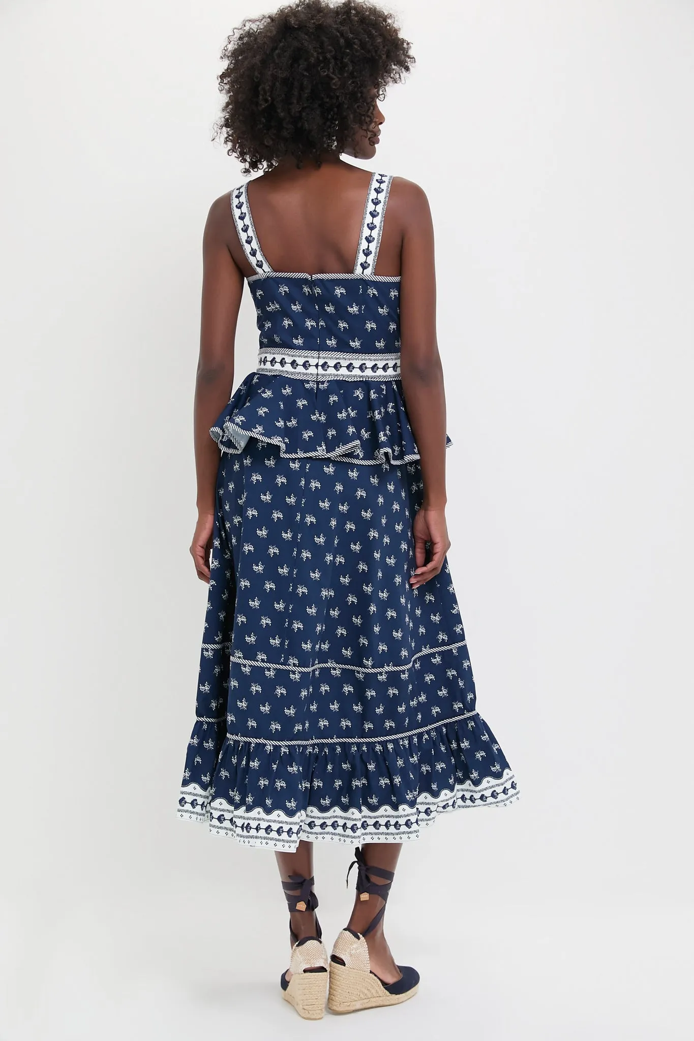 Blue Ditsy Floral Lacey Dress sold by Tuckernuck product image thumbnail 4