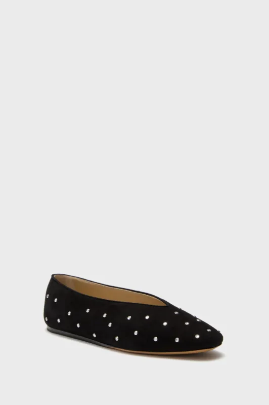 Black Regency Studded Crystal Slippers sold by Tuckernuck