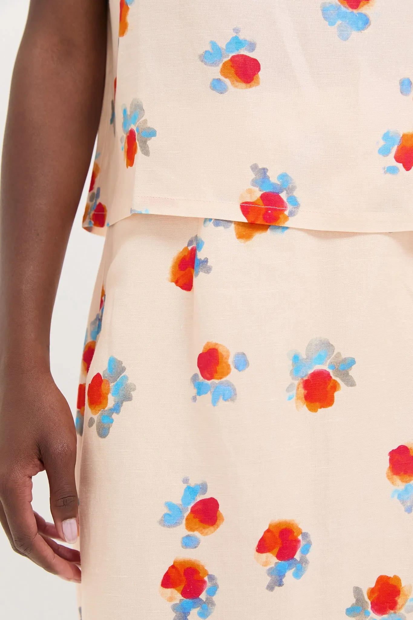 Watercolor Floral Isla Skirt sold by Tuckernuck product image thumbnail 5