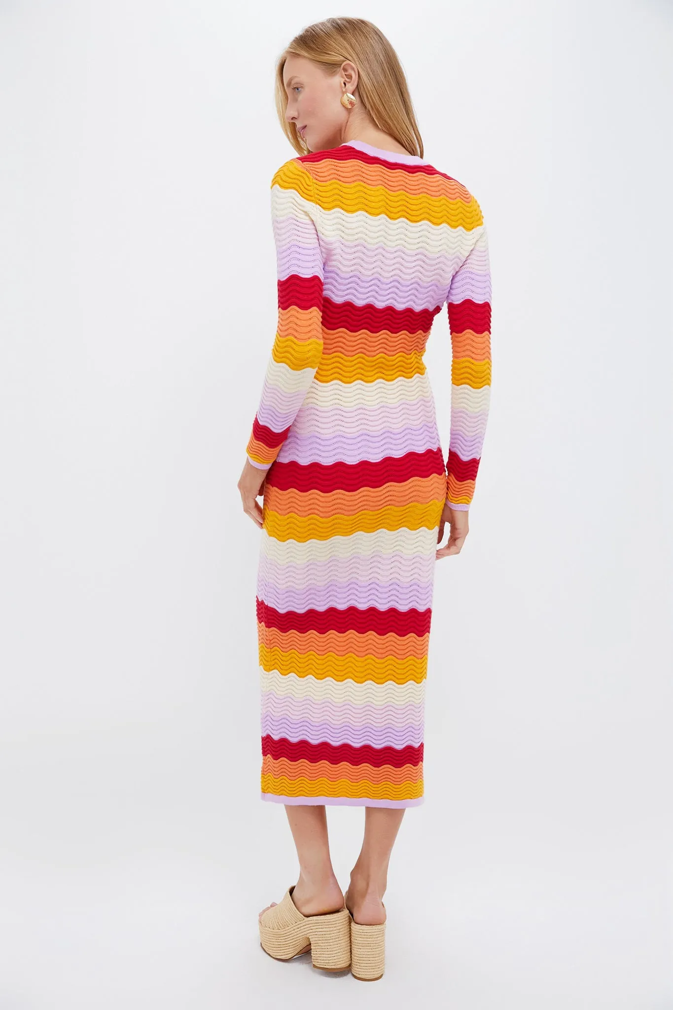 Sunset Stripe Montego Knit Midi Dress sold by Tuckernuck product image thumbnail 4