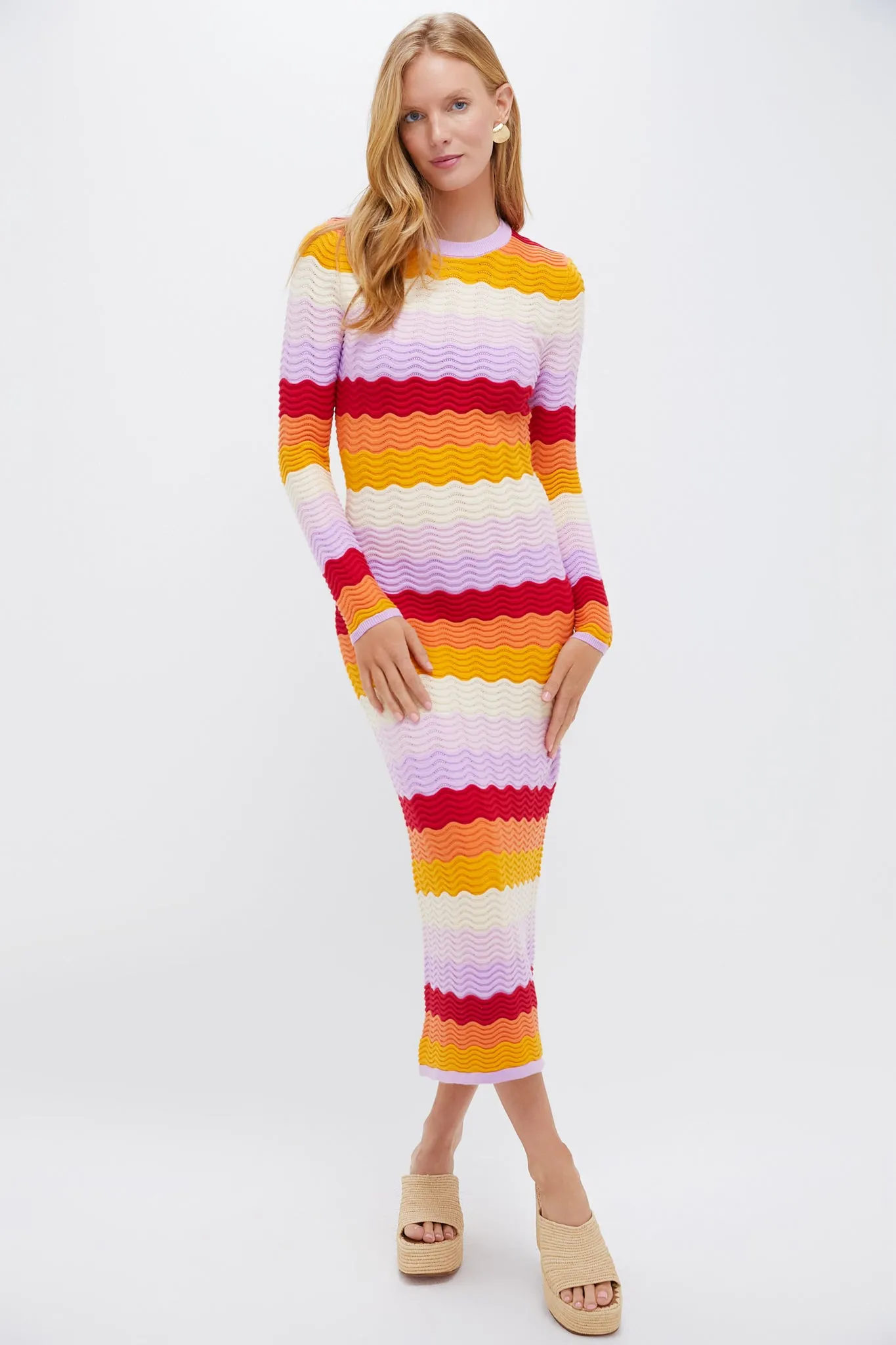 Sunset Stripe Montego Knit Midi Dress sold by Tuckernuck